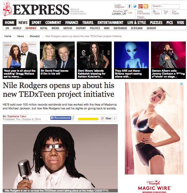 CARLY WILFORD NILE RODGERS THE EXPRESS